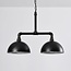 Lampe suspendue industrielle noire et bronze - Libra
