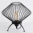 Lampe de table industrielle Spider en métal noir