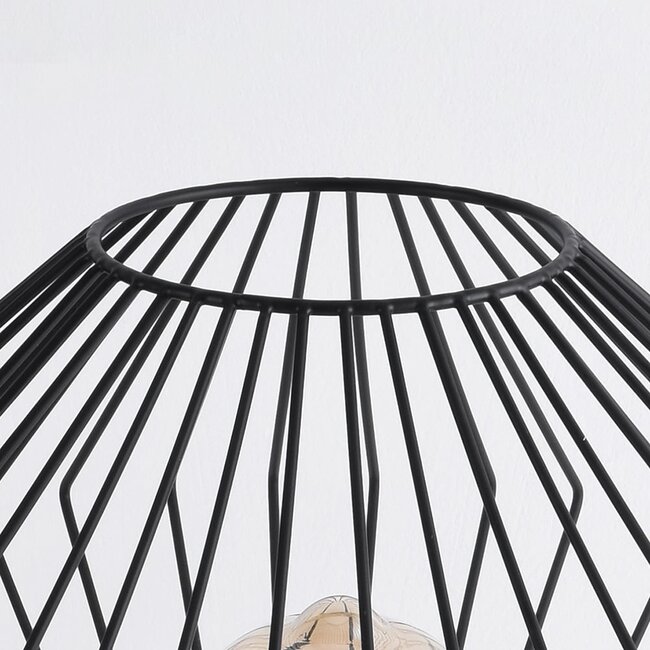 Lampe de table industrielle Spider en métal noir