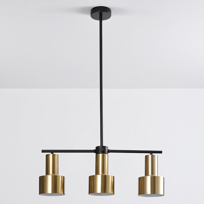 Lampe suspendue moderne or 3-lumières - Rome