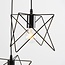 Suspension industrielle Star 3 lumières en métal noir
