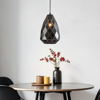 Suspension design Jupiter en noir brillant