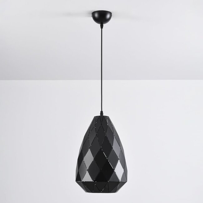 Lampe suspendue design noir brillant deco - Jupiter