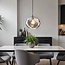 Suspension design Palermo - verre fumé ovale