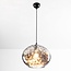 Suspension design Palermo - verre fumé ovale