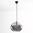 Suspension design Palermo - verre fumé ovale