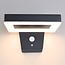Applique solaire d'extérieur moderne Pablo à détecteur - noir