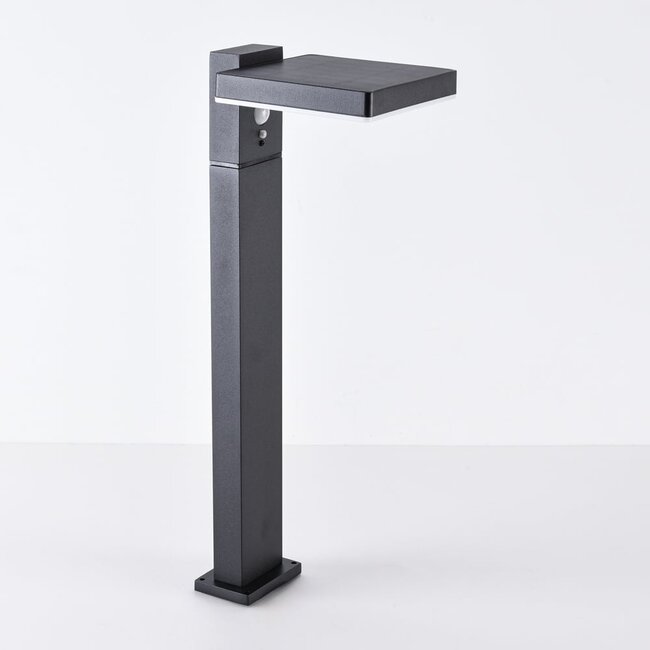 Lampe d'extérieur solaire sur pied Paulo à détecteur, noir, 50 cm
