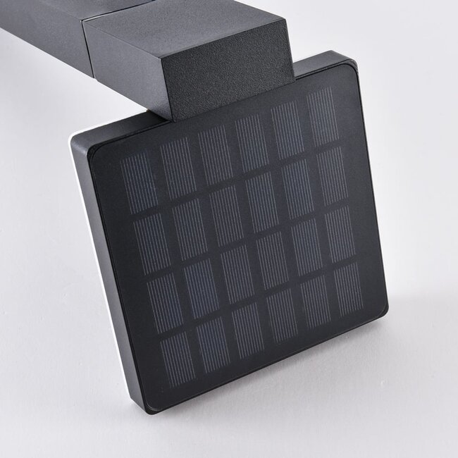 Lampe d'extérieur solaire sur pied Paulo à détecteur, noir, 50 cm