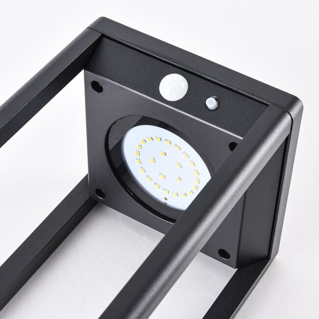 Lampe d'extérieur solaire sur pied Marcello à détecteur - noir