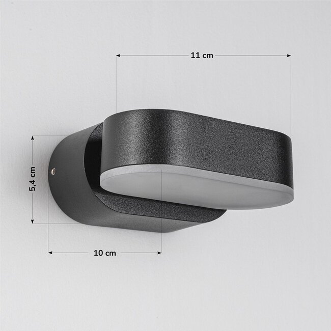 Applique murale orientable Isabelle - noire avec LED intégrée