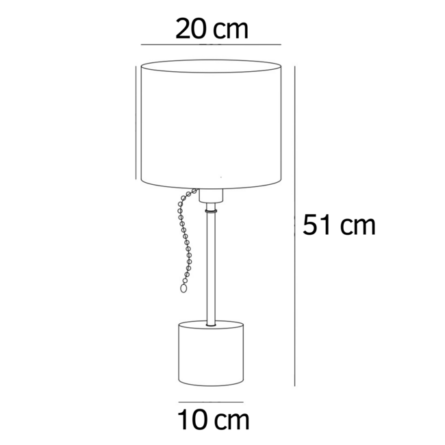 Lampe de table romantique avec abat-jour en tissu - Valence