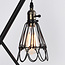 Lampe de table industrielle Marbella réglable, noire et dorée