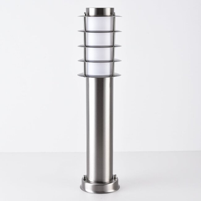 Lampe d'extérieur sur pied Silvio en acier inoxydable - 50 cm