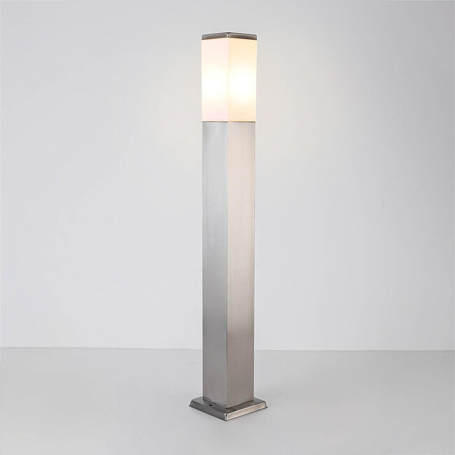 Lampe d'extérieur sur pied Luigi en acier inoxydable - 80 cm