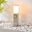 Lampe extérieur Leopoldo en acier inoxydable avec capteur, 45 cm