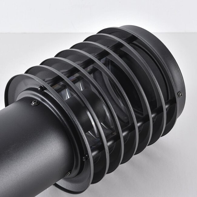 Lampe d'extérieur sur pied Elia en acier inoxydable noir - 50 cm