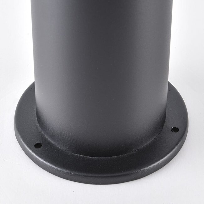 Lampe d'extérieur sur pied Elia en acier inoxydable noir - 50 cm