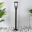 Lampe d'extérieur sur pied Alessandro en acier inoxydable noir - 80 cm