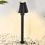 Lampe d'extérieur sur pied Bruno noire - 80 cm