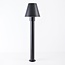 Lampe d'extérieur sur pied Bruno noire avec détecteur - 80 cm