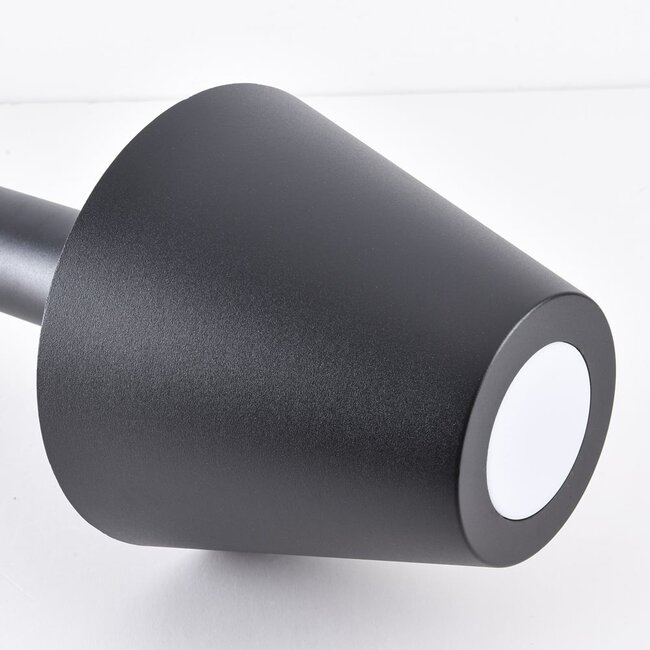 Lampe d'extérieur sur pied Bruno noire avec détecteur - 80 cm