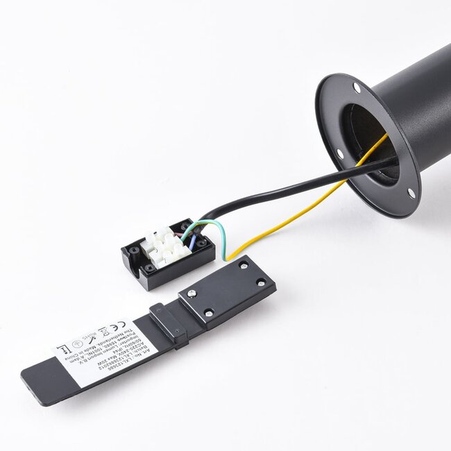 Lampadaire extérieur moderne Bruno noire, 80 cm