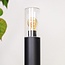 Lampe d'extérieur sur pied Stella en acier inoxydable noir - 50 cm