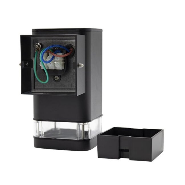 Applique murale rectangulaire Marino, noire