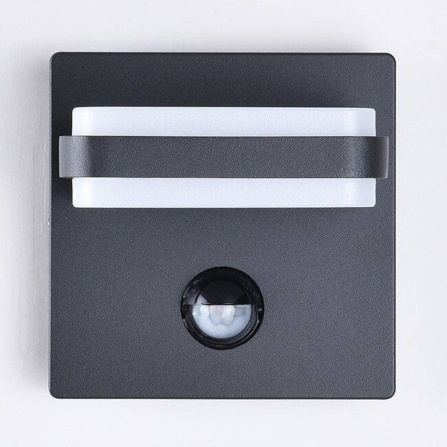 Applique extérieure Stefano avec détecteur de mouvement - anthracite et LED intégrée