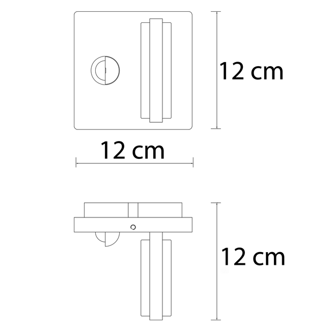 Applique murale Stefano avec capteur - anthracite