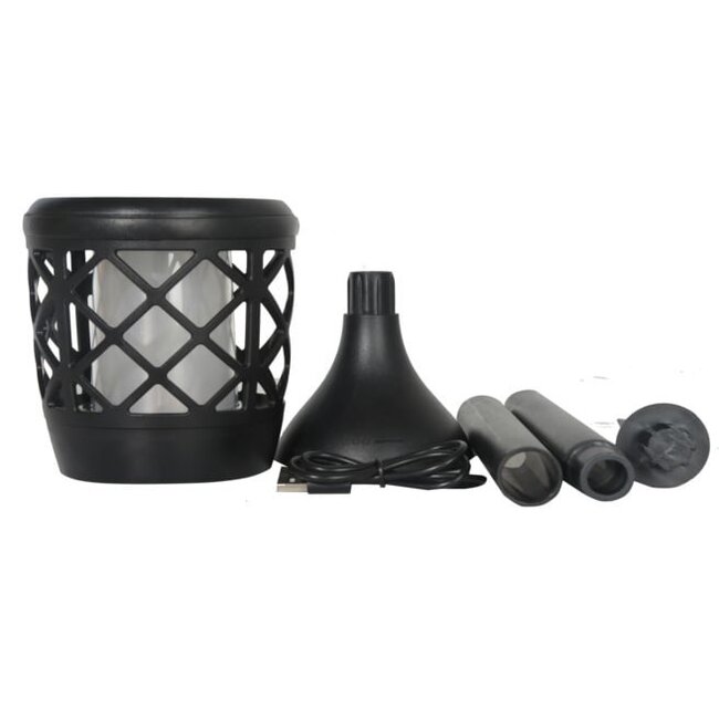 Lampe de table solaire 2W avec effet de flamme