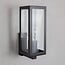 Applique extérieure Carlo - inox noir avec verre