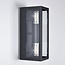 Applique extérieure 2 lumières Diana - inox noir avec verre