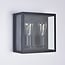 Applique extérieure 2 lumières Gabriella - inox noir avec verre