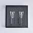 Applique extérieure 2 lumières Gabriella - inox noir avec verre
