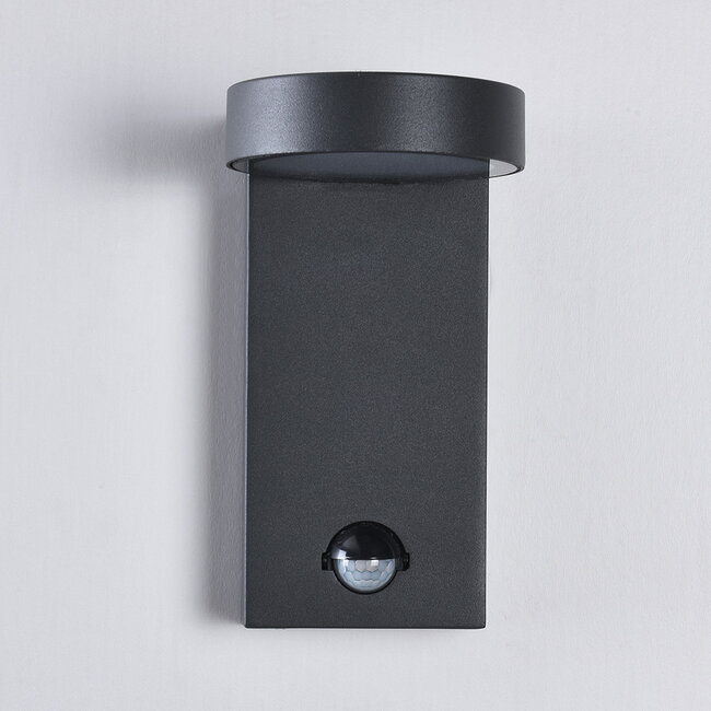 Applique murale Luca avec capteur - anthracite