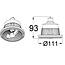 Spot LED AR111 GU10 dim-to-warm 12 watts, aluminium