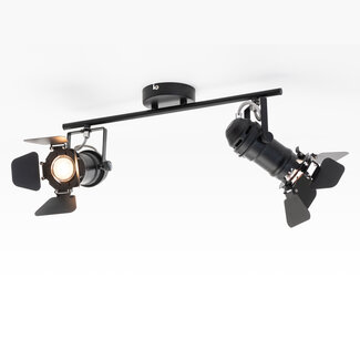 Plafonier avec spots Cammy - noir mat
