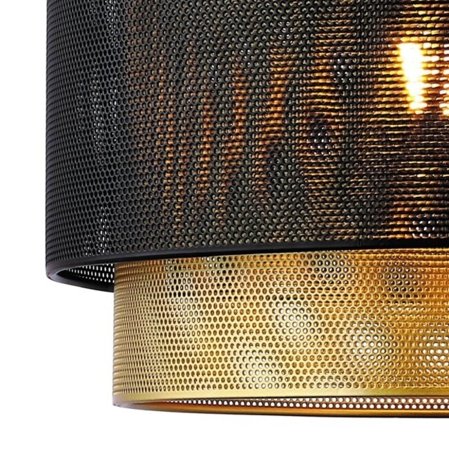 Lampe suspendue Lauren - noir et or