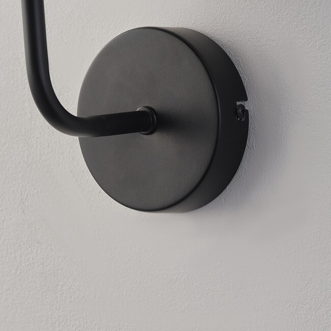 Lampe murale Mary - noir avec or