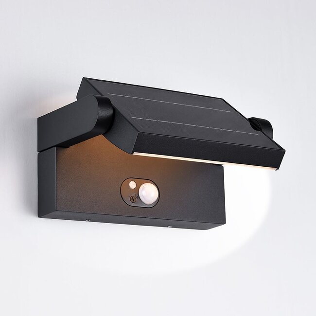 Applique solaire réglable Berlin avec capteur - noir
