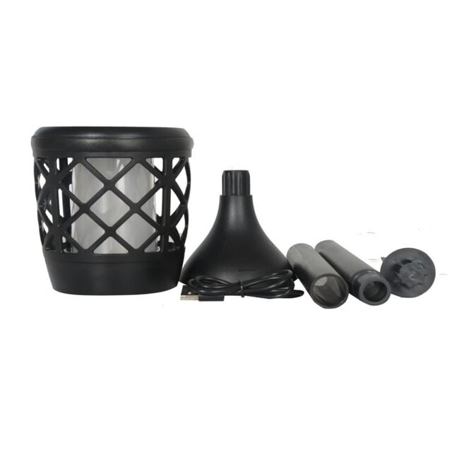 Lampe de table solaire 2W avec effet de flamme