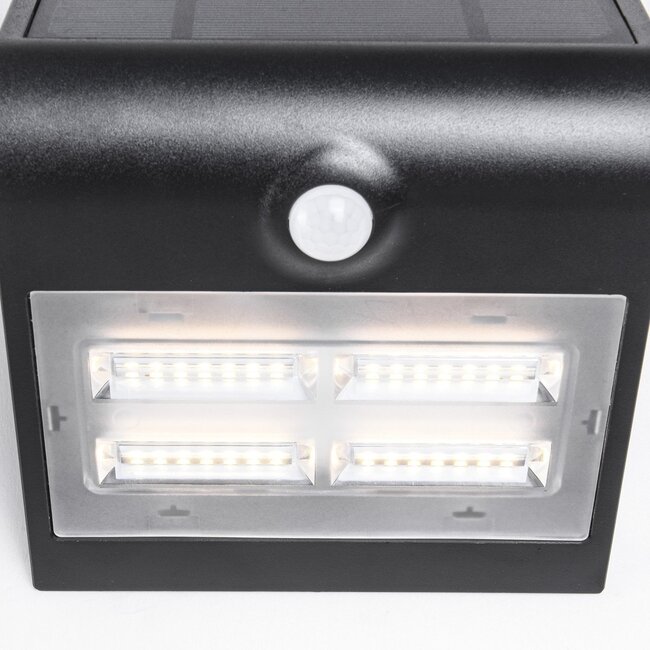 Applique d'extérieur solaire Single Conan 3,2W à détecteur - noir