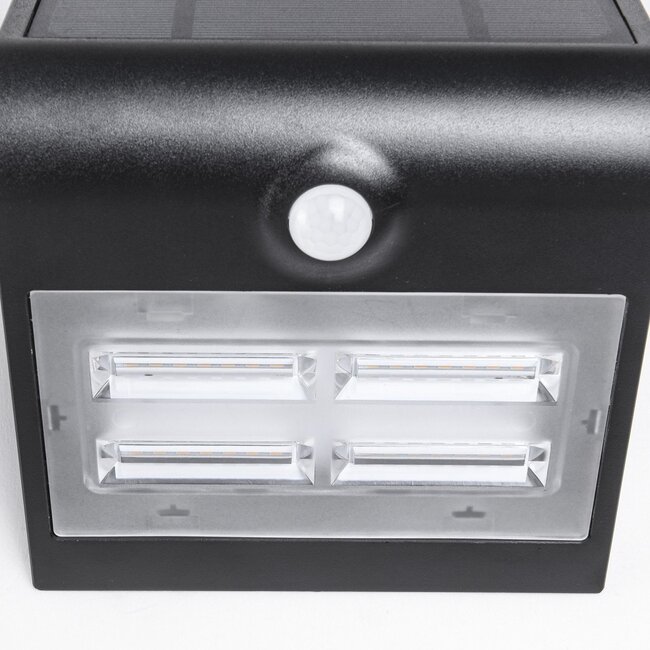 Applique d'extérieur solaire Single Conan 3,2W à détecteur - noir