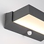 Applique murale extérieure Onyx avec détecteur - anthracite et LED intégrée