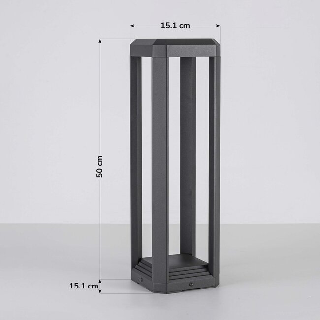 Lampe d'extérieur sur pied design Cobalt anthracite à LED intégrée