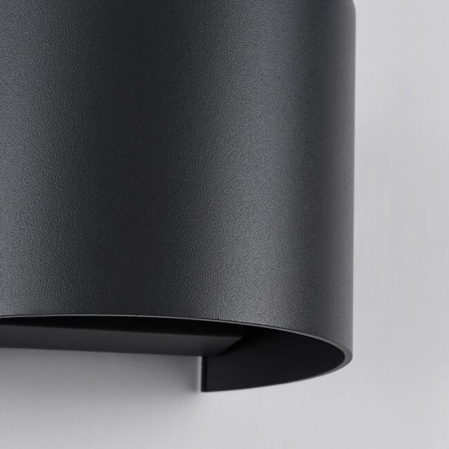 Applique murale extérieure ronde Lizzy - anthracite avec LED intégrée