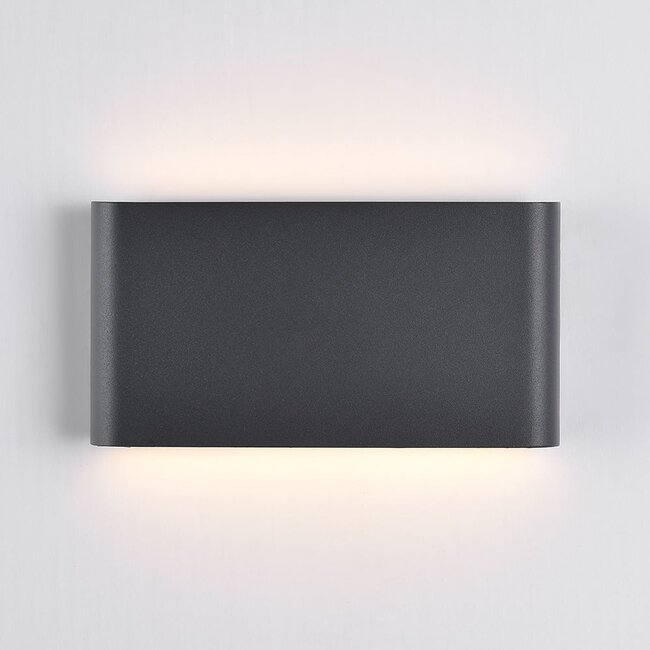 Applique murale extérieure 2 lumières Tommy - anthracite avec LED intégrée
