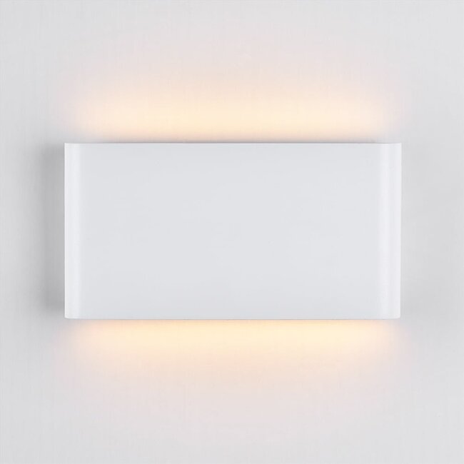 Applique murale extérieure 2 lumières Tommy - blanche avec LED intégrée